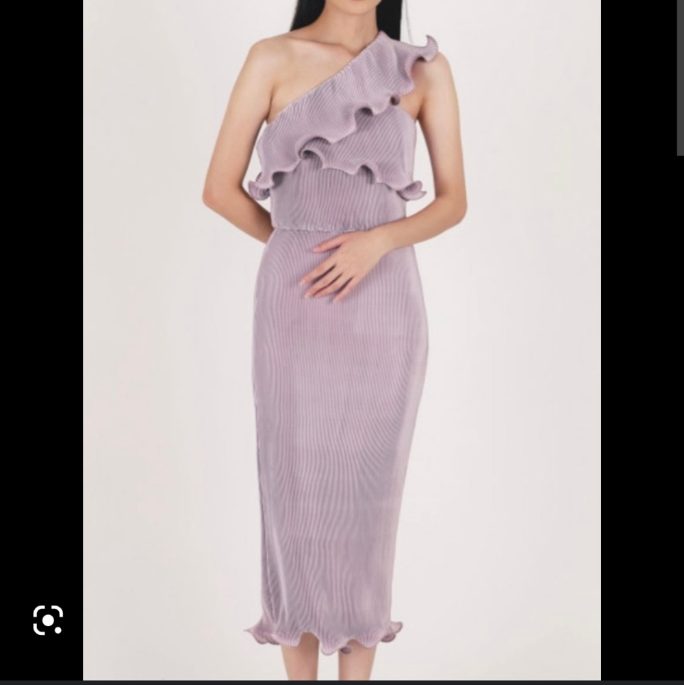 NWT One Shoulder Pleated Dress